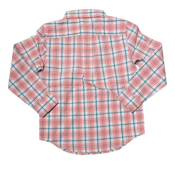 Janie and Jack Plaid Shirt Button Down Boys 4 100% Cotton Preppy Windowpane - Picture 2 of 9